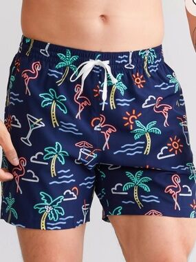 Chubbies The Neon Lights Stretch Swim Trunks 2XL 5.5 inseam
